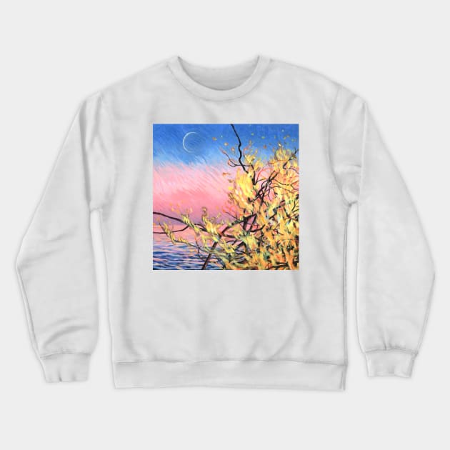 New Moon Crewneck Sweatshirt by maggiehenryart